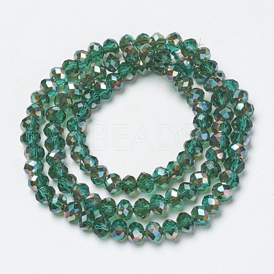 Electroplate Glass Beads Strands EGLA-A034-T6mm-J01-1