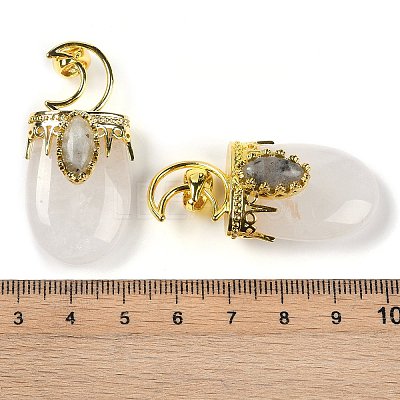 Natural Quartz Crystal Pendants G-L524-17G-10-1