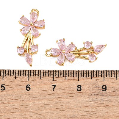 Brass Micro Pave Cubic Zirconia Pendants CU-CBA7392-12G-02-1