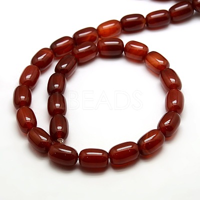Natural Carnelian Column Beads Strands G-P063-67-1