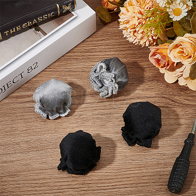 4Pcs 2 Colors Polyester Door Handle Covers AJEW-FG0003-88-1