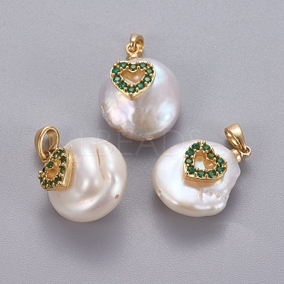Natural Cultured Freshwater Pearl Pendants KK-L187-03C-1