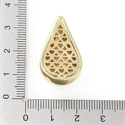 Rack Plating Brass Micro Pave Clear Cubic Zirconia Pendants KK-H474-18G-08-1