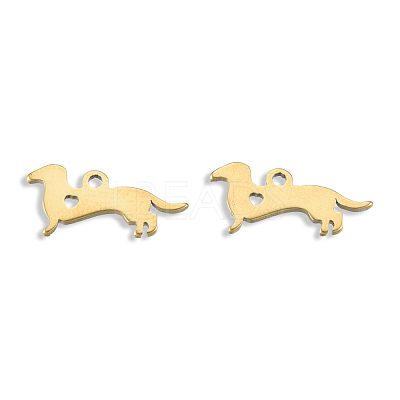 Ion Plating(IP) 201 Stainless Steel Silhouette Charms STAS-N098-122LG-1
