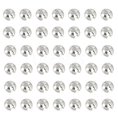 100Pcs 925 Sterling Silver Crimp Beads Covers FIND-PH0017-84-1