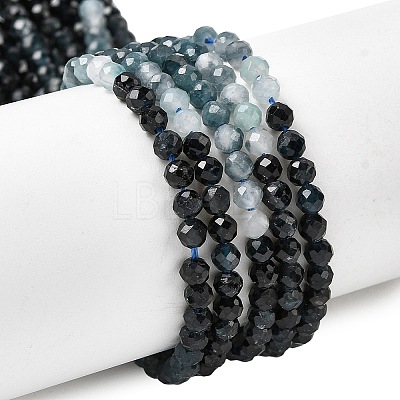 Natural Blue Tourmaline Beads Strands G-G294-A02-3mm-1
