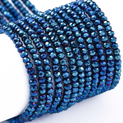 Electroplate Glass Beads Strands EGLA-F149-FP-05-1