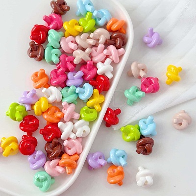 Baking Paint Opaque Acrylic Beads SACR-P035-01-1
