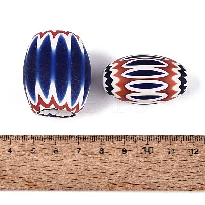 Handmade Millefiori Glass Barrel Beads LA-N002-30A-1