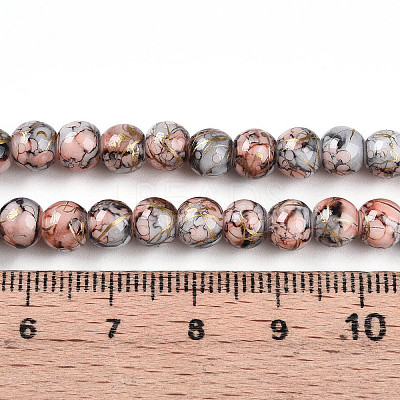Baking Paint Glass Beads Strands DGLA-N003-6mm-B05-1