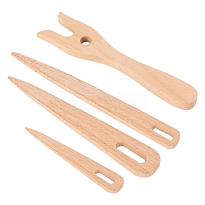 Wooden Knitting Fork and Big Eye Needle Sets TOOL-NB0001-27-1