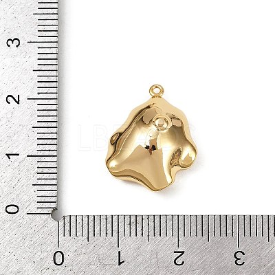 Nuggets Brass Pendant Cabochon Settings for Pearl KK-B137-06G-1