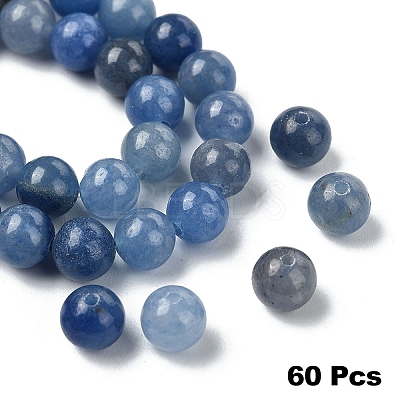 60Pcs Natural Blue Aventurine(Dyed & Heated) Beads G-YW0002-12A-1