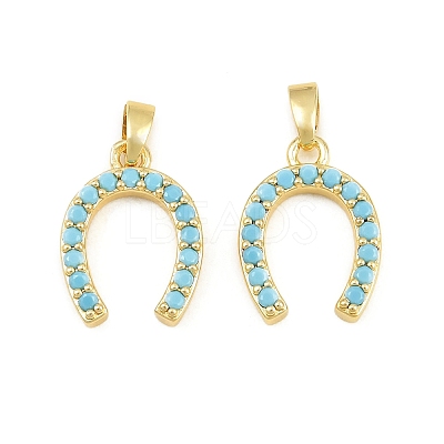 Brass Micro Pave Light Sky Blue Cubic Zirconia Pendants CU-CBABDE1-08G-1