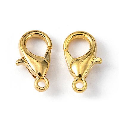 Golden Tone Zinc Alloy Lobster Claw Clasps X-E103-G-1