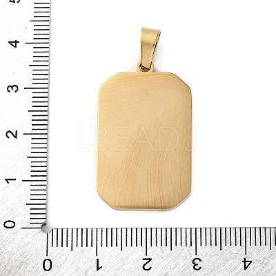 Ion Plating(IP) 304 Stainless Steel Enamel Pendants STAS-Q003-01G-02-1