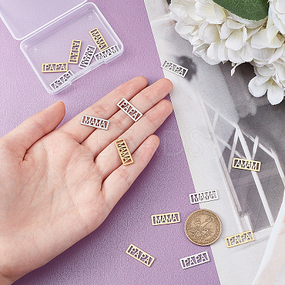 16Pcs 4 Styles 201 Stainless Steel Filigree Joiners STAS-UN0035-71-1