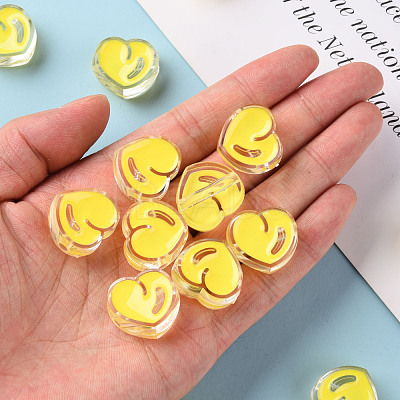 Transparent Enamel Acrylic Beads TACR-S155-004H-1