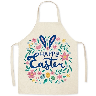 Cute Easter Egg Pattern Polyester Sleeveless Apron PW-WG98916-18-1