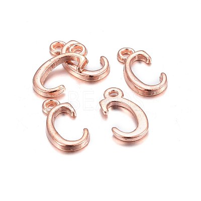 Rose Gold Plated Alloy Letter Pendants LS-X-PALLOY-J718-01RG-C-1