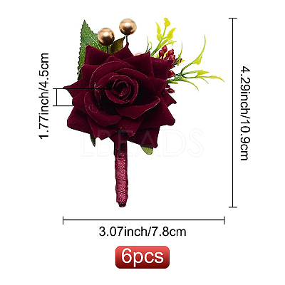 Silk Brooch AJEW-WH0240-16-1