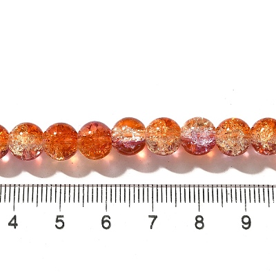 Crackle Glass Beads Strands CCG-C002-8mm-05-1