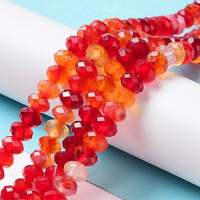 Natural Banded Agate/Striped Agate Beads Strands G-E605-A02-01E-1