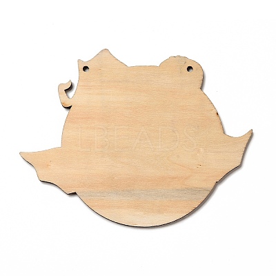 Single Face Printed Wood Big Pendants WOOD-I010-08B-1