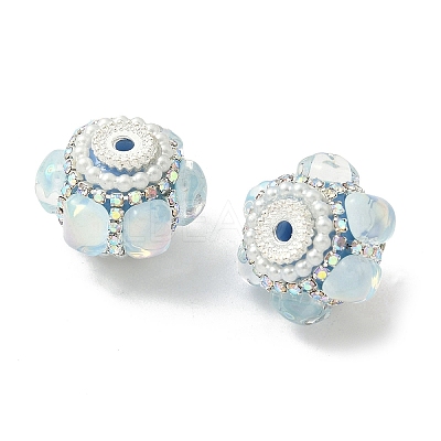 Sparkling Acrylic Rhinestone Beads CLAY-NH0003-01S-06-1