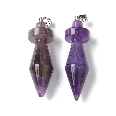 Natural Amethyst Pendants G-C187-03D-1