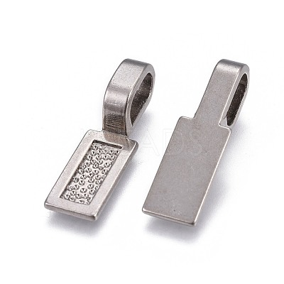 Tibetan Style Alloy Glue-on Flat Pad Bails TIBE-4710-B-RS-1