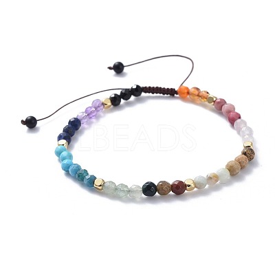 Adjustable Nylon Thread Braided Beads Bracelets BJEW-JB04442-1