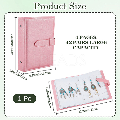 Portable PU Leather Earring Display Book EDIS-CL0001-02C-1