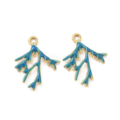 304 Stainless Steel Enamel Pendants STAS-Q119-12G-01-1