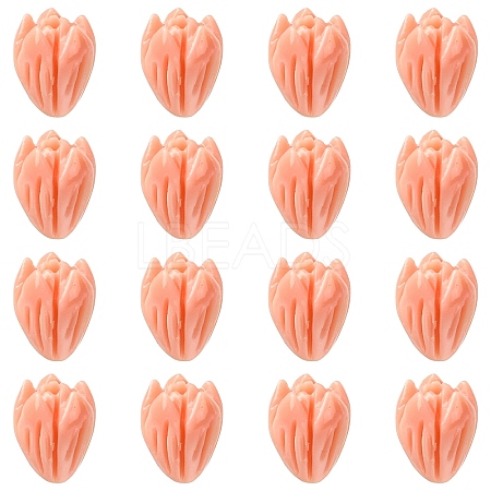 20Pcs Opaque Resin Flower Rose Beads RESI-YW0004-99H-1