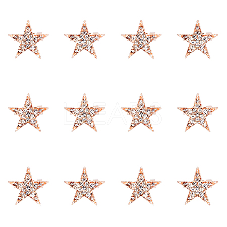 SUPERFINDINGS 12Pcs Star Brooch Pin JEWB-FH0001-43-1