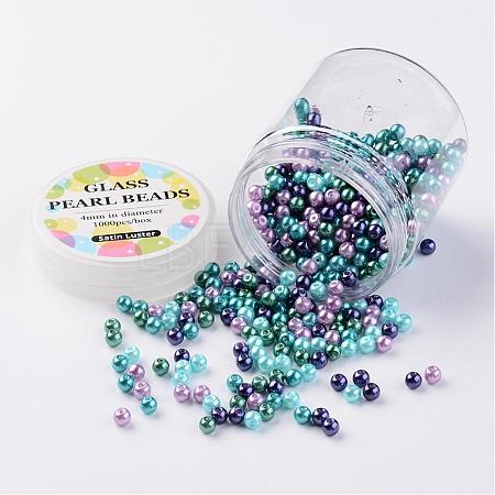 Glass Pearl Bead Sets HY-JP0001-01-J-1