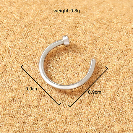 304 Stainless Steel Hoop Nose Rings WG032BD-03-1