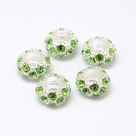 Alloy Rhinestone European Beads CPDL-H999-8-1