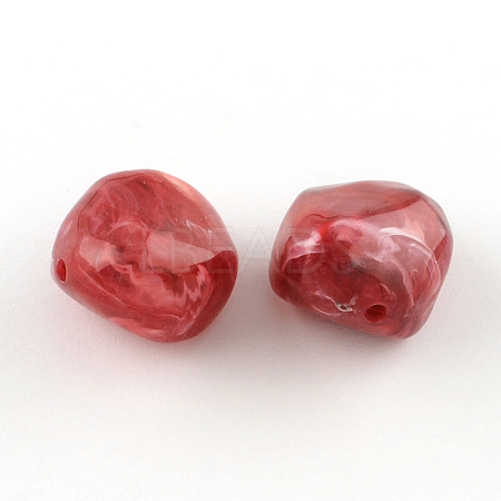 Nuggets Imitation Gemstone Acrylic Beads OACR-R044-04-1