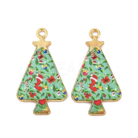 Christmas Theme Rack Plating Alloy Pendants FIND-M020-02B-G-1