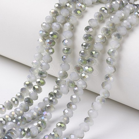 Electroplate Glass Beads Strands EGLA-A034-J6mm-S04-1