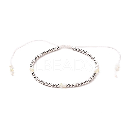 Adjustable Nylon Cord Braided Bead Bracelets BJEW-JB05734-03-1