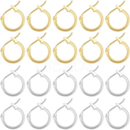 Brass Hoop Earrings KK-FH0001-26-1