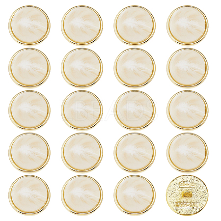 20Pcs Alloy Resin Buttons DIY-FH0009-88-1