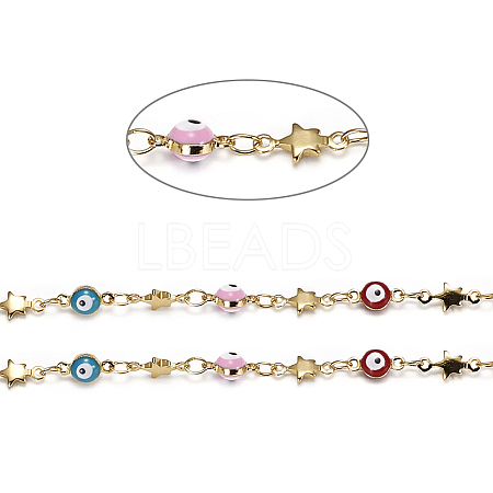 Handmade Brass Beaded Chains CHC-I027-04G-1