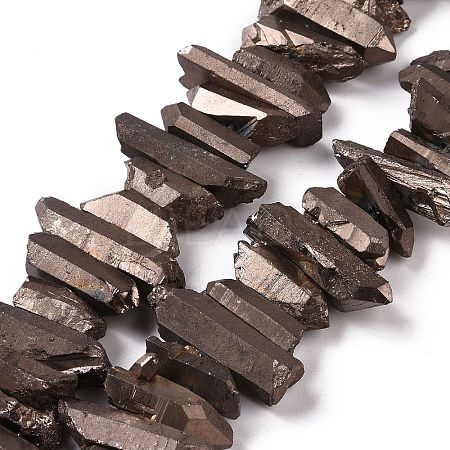 Natural Quartz Crystal Points Beads Strands G-K181-B29-1