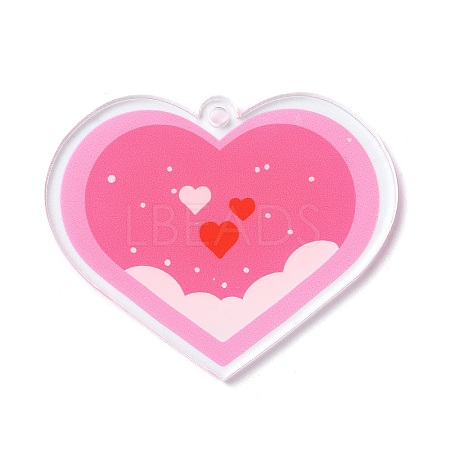 Valentine's Day Transparent Acrylic Pendant LS-OACR-A025-02B-1