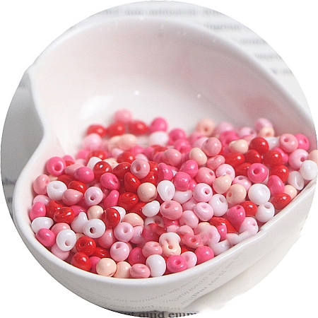 Macaron Baking Paint Glass Seed Beads PW-WGB8861-09-1