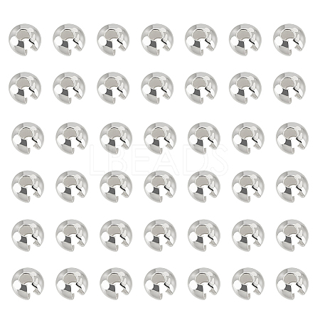 100Pcs 925 Sterling Silver Crimp Beads Covers FIND-PH0017-84-1